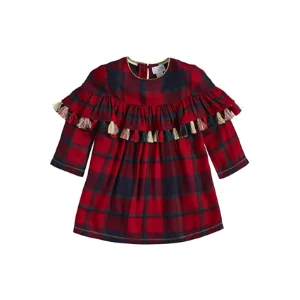 Mud Pie Baby Girls' Tartan Tassel Dress