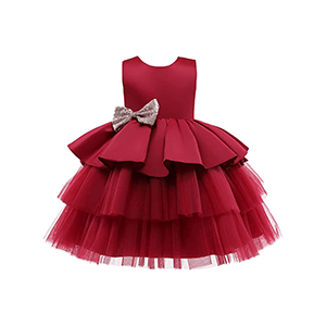 Ulle Flower Princess Wedding Dress for Toddler and Baby Girl